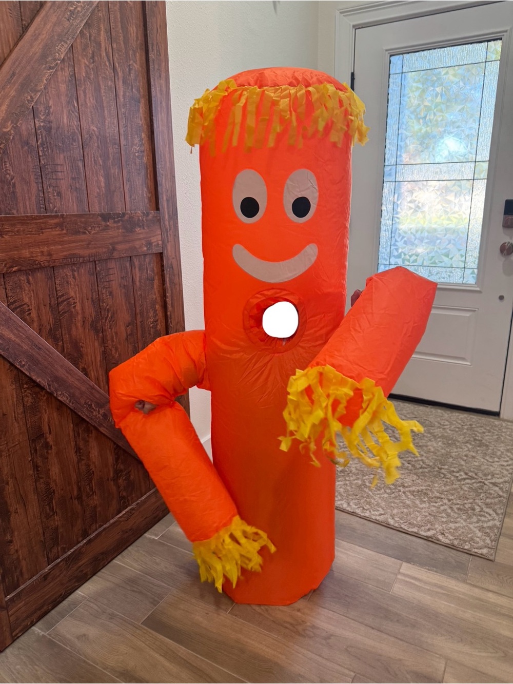 Kids Inflatable Orange Wacky Tube Costume